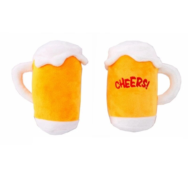 Cheers Beer Mug Plush with Squeaker