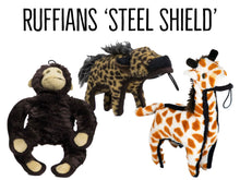 Load image into Gallery viewer, Ruffians ‘steel shield’ super tough and durable animal toy - Monkey, Hyena and Giraffe.
